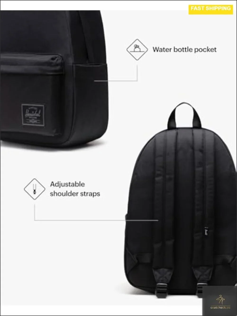 Recycled Polyester 30L Casual Daypack Laptop Backpack